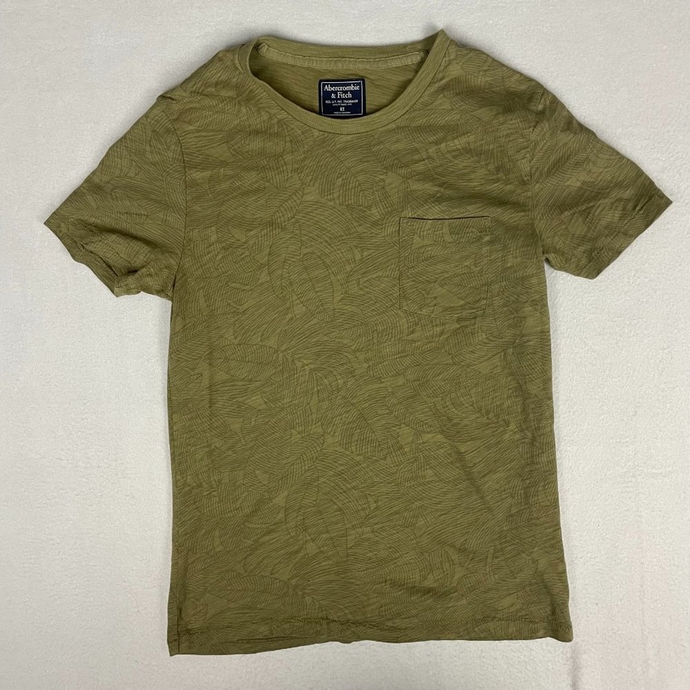 Abercrombie & Fitch Floral T-Shirt Men’s Flower Tee Shirt Mens Size XS Green